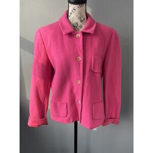 Vintage Chadwick's Pink cashmere wool blend button up blazer W/ Pockets